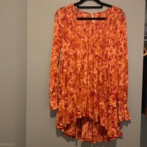 Free people long sleeve tunic dress